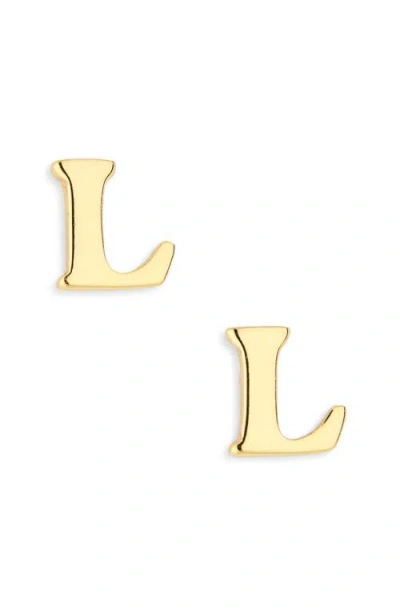 Marlyn Schiff Block Letter Initial Stud Earrings