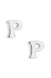 Marlyn Schiff Block Letter Initial Stud Earrings