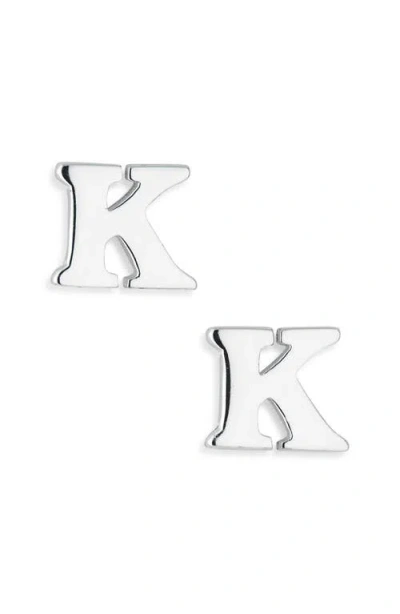 Marlyn Schiff Block Letter Initial Stud Earrings