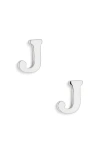 Marlyn Schiff Block Letter Initial Stud Earrings
