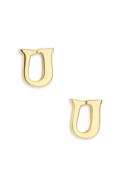 Marlyn Schiff Block Letter Initial Stud Earrings