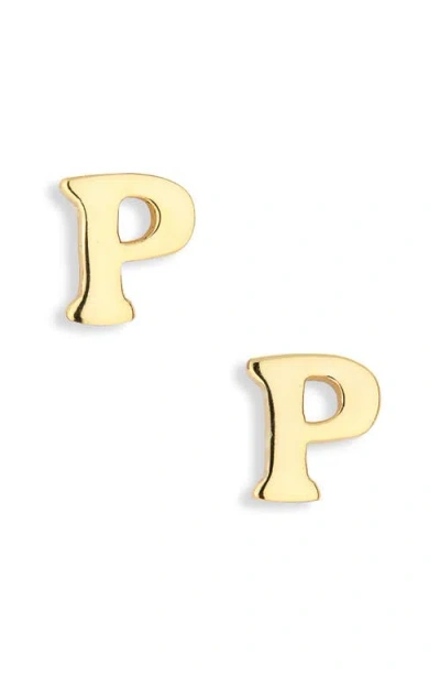 Marlyn Schiff Block Letter Initial Stud Earrings