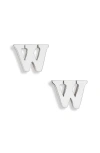 Marlyn Schiff Block Letter Initial Stud Earrings