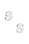 Marlyn Schiff Block Letter Initial Stud Earrings