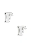 Marlyn Schiff Block Letter Initial Stud Earrings