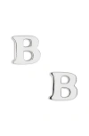 Marlyn Schiff Block Letter Initial Stud Earrings