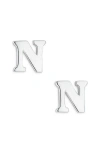 Marlyn Schiff Block Letter Initial Stud Earrings