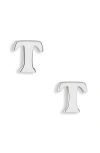 Marlyn Schiff Block Letter Initial Stud Earrings