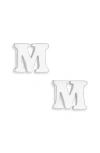 Marlyn Schiff Block Letter Initial Stud Earrings