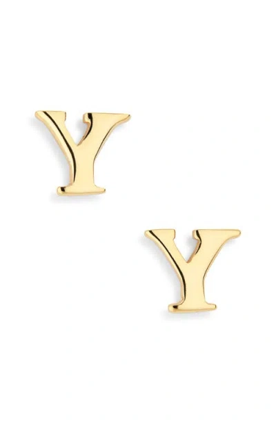 Marlyn Schiff Block Letter Initial Stud Earrings