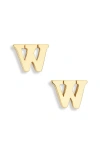 Marlyn Schiff Block Letter Initial Stud Earrings
