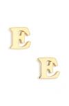 Marlyn Schiff Block Letter Initial Stud Earrings