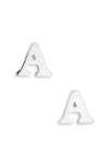 Marlyn Schiff Block Letter Initial Stud Earrings
