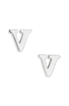 Marlyn Schiff Block Letter Initial Stud Earrings