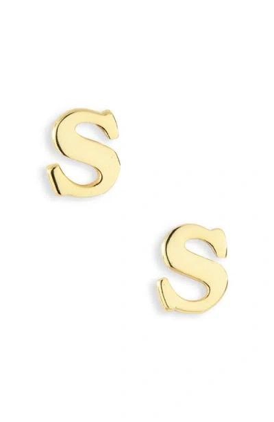 Marlyn Schiff Block Letter Initial Stud Earrings