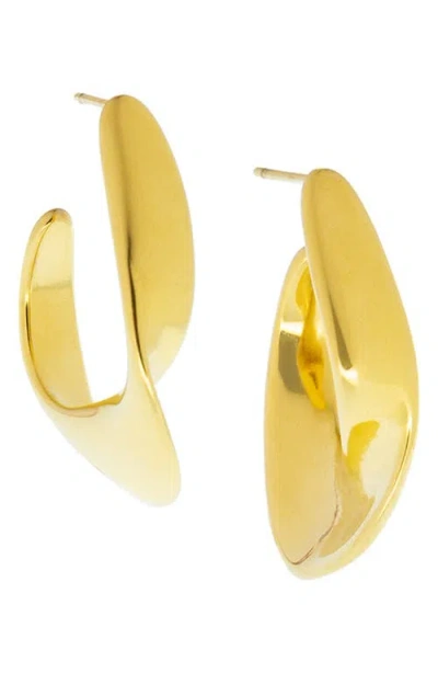 Marlyn Schiff Collette Wavy Hoop Earrings In Gold