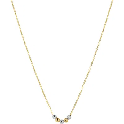 Marlyn Schiff Delany Two-tone Bead Necklace In Gold