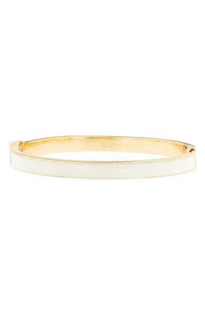 Marlyn Schiff Enamel Hinge Bracelet In White