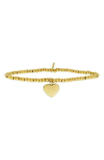 Marlyn Schiff Heart Pendant Bracelet In Gold