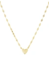Marlyn Schiff Heart Pendant Necklace In Gold