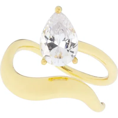 Marlyn Schiff Jeannie Adjustable Ring In Gold Clear