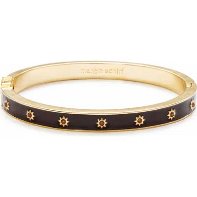 Marlyn Schiff Kira Bangle In Gold Chocolate