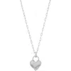 Marlyn Schiff Link Chain Heart Pendant Necklace