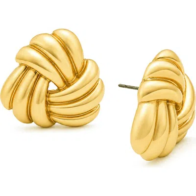 Marlyn Schiff Maeve Knot Stud Earrings In Gold