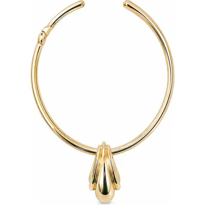 Marlyn Schiff Maeve Scalloped Collar Necklace In Gold