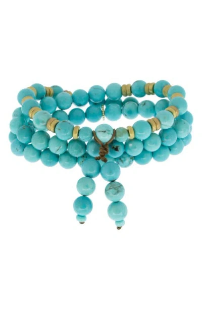 Marlyn Schiff Mala Convertible Necklace In Blue