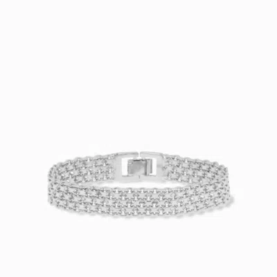 Marlyn Schiff Mesh Chain Bracelet In Silver In Metallic