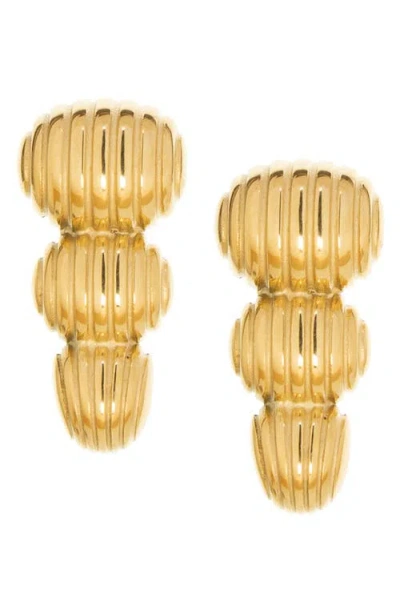 Marlyn Schiff Mila Tiered Drop Earrings In Gold