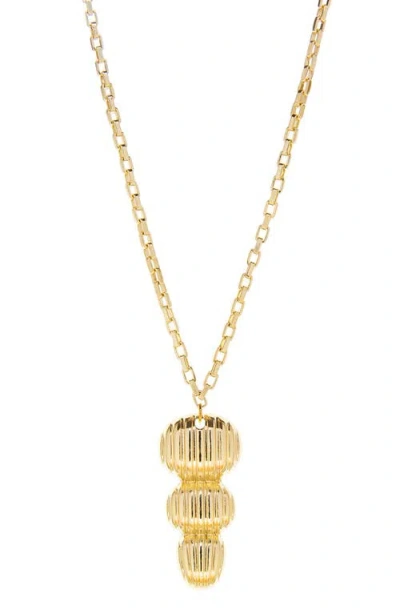 Marlyn Schiff Mila Tiered Pendant Necklace In Gold