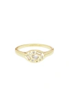 Marlyn Schiff Mixed Cut Cubic Zirconia Signet Ring