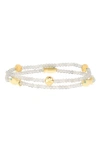 Marlyn Schiff Natural Stont Beaded Bracelet In White
