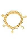Marlyn Schiff Nikki Charm Bracelet In Gold