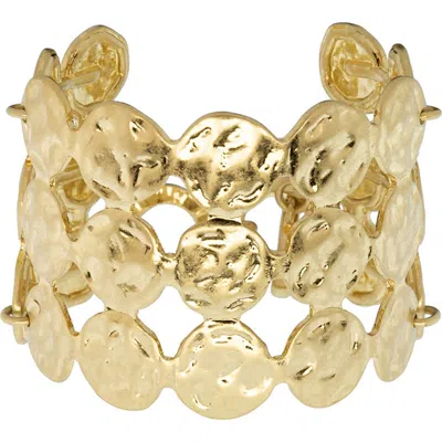 Marlyn Schiff Ophelia Disc Statement Cuff In Gold