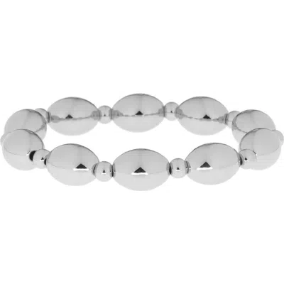 Marlyn Schiff Oversize Bead Stretch Bracelet In Metallic