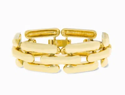 Marlyn Schiff Oversized Panther Link Chain Bracelet In Gold