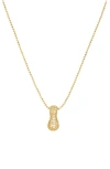 Marlyn Schiff Pavé Bubble Initial Pendant Necklace