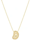 Marlyn Schiff Pavé Bubble Initial Pendant Necklace