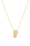 Marlyn Schiff Pavé Bubble Initial Pendant Necklace
