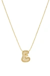 Marlyn Schiff Pavé Bubble Initial Pendant Necklace