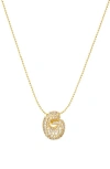 Marlyn Schiff Pavé Bubble Initial Pendant Necklace