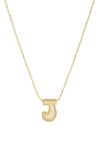 Marlyn Schiff Pavé Bubble Initial Pendant Necklace