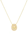 Marlyn Schiff Pavé Bubble Initial Pendant Necklace