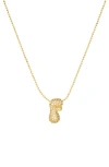 Marlyn Schiff Pavé Bubble Initial Pendant Necklace