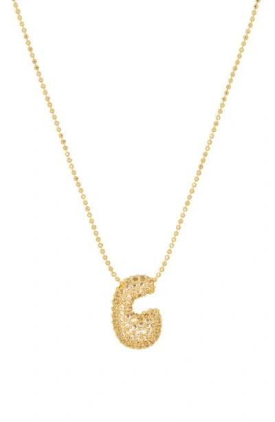 Marlyn Schiff Pavé Bubble Initial Pendant Necklace