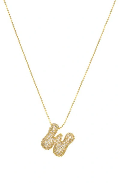 Marlyn Schiff Pavé Bubble Initial Pendant Necklace