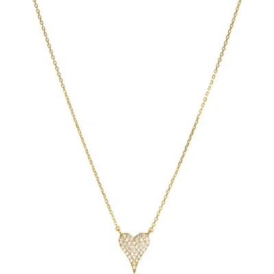 Marlyn Schiff Pave Heart Pendant Necklace